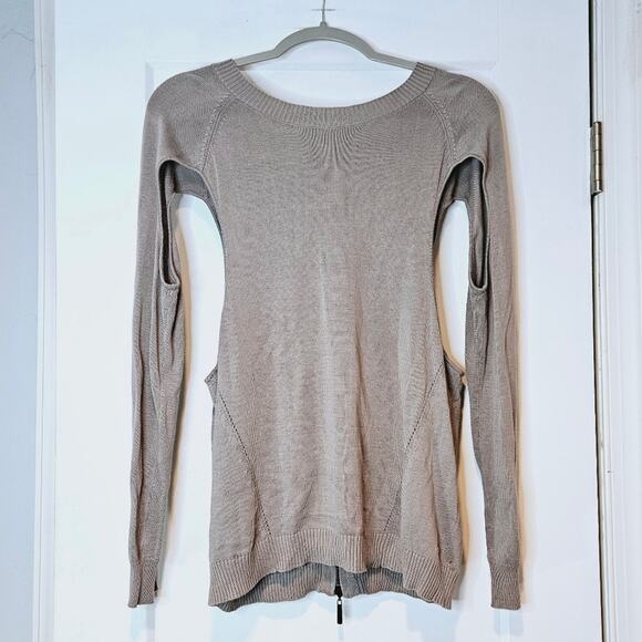 One Grey Day Back Zip Cutout Sweater - Picture 1 of 7